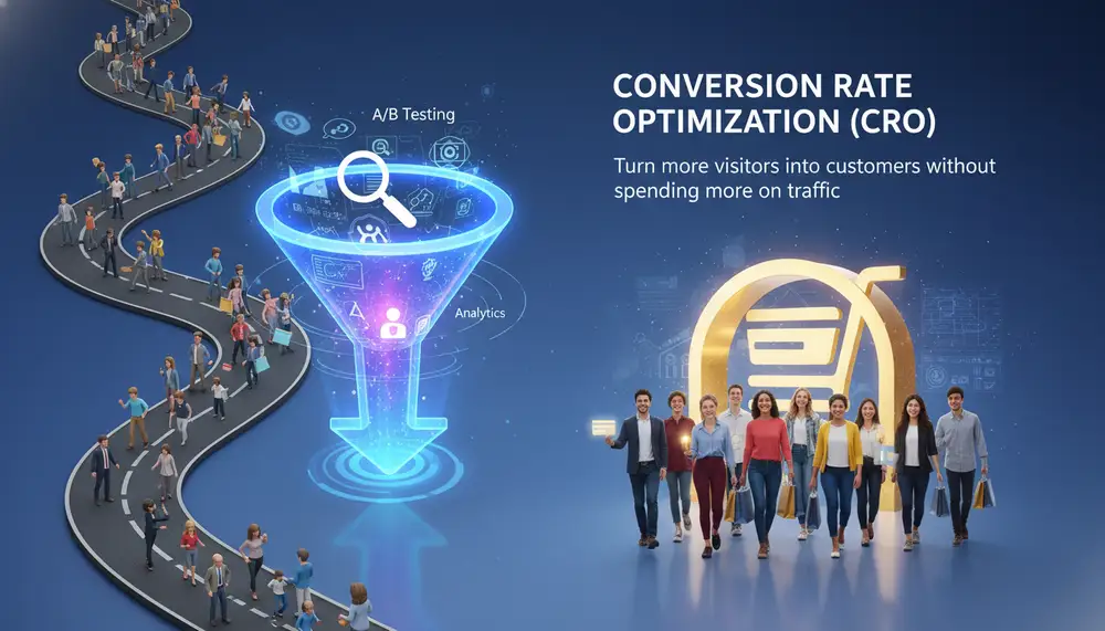 Conversion Rate Optimization (CRO) Turn more visitors into customers without spending more on traffic