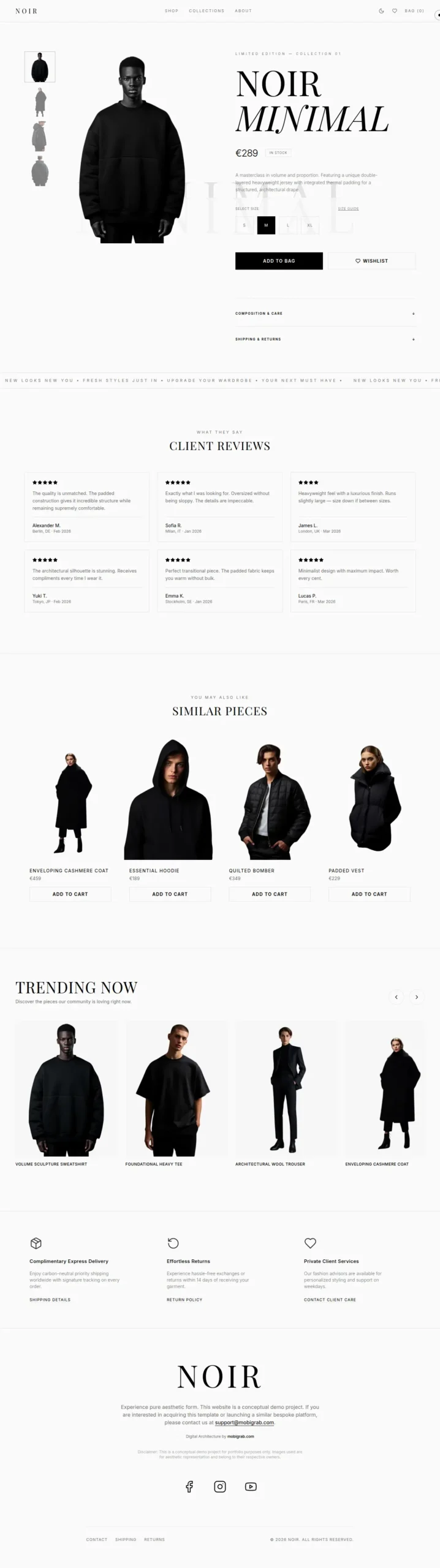 Noir White Theme- the ultimate e-commerce solution for small businesses.